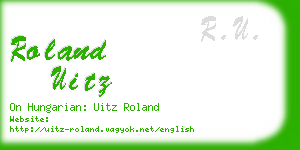 roland uitz business card